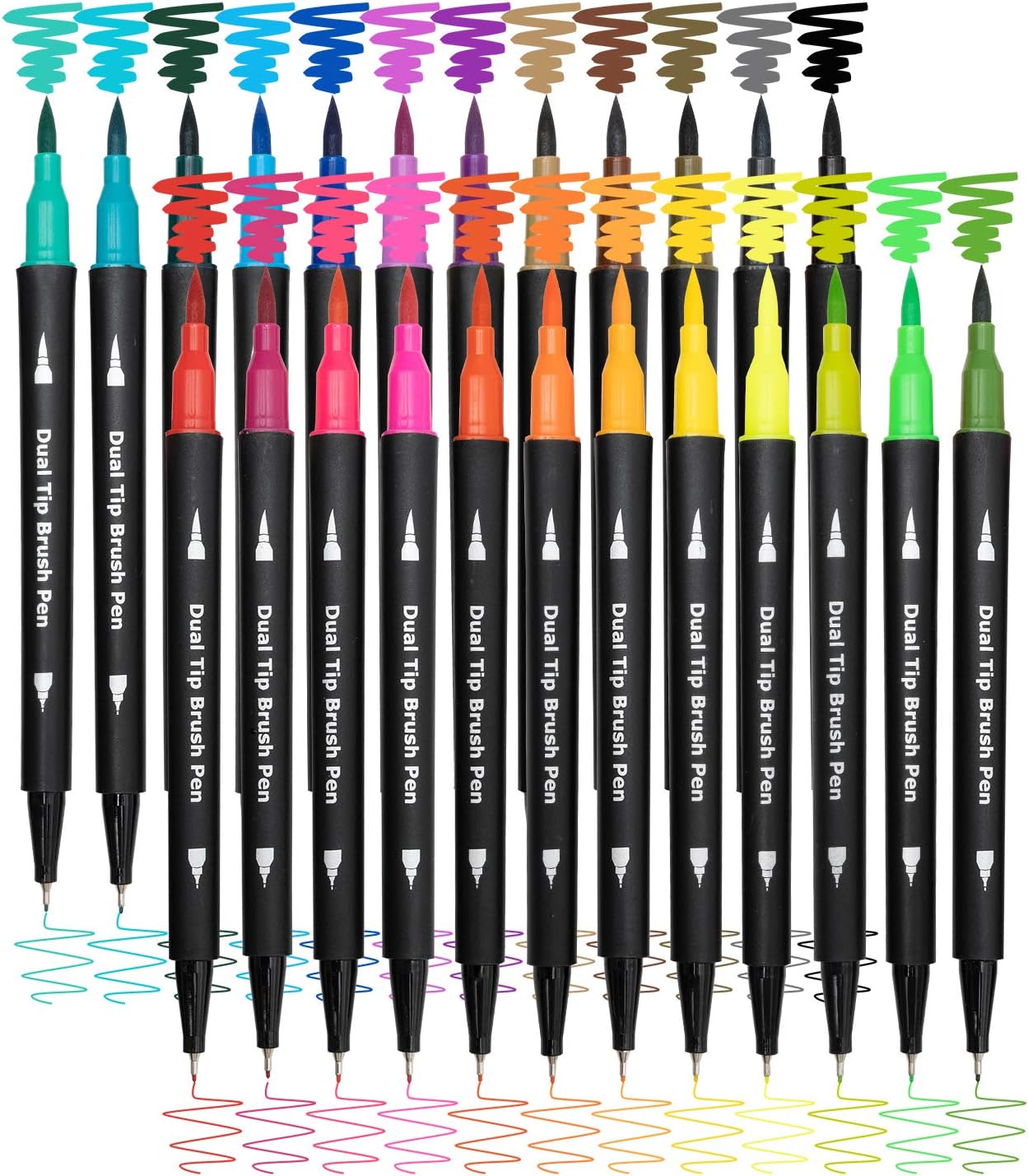 230816082626806_1 Dual Brush Marker Pens for Coloring,24 Colored Markers,Fine Point and Brush Tip Art Markers for Kids Adult Coloring Books Bullet Journals Planners,Note Taking Coloring Writing - Image 1